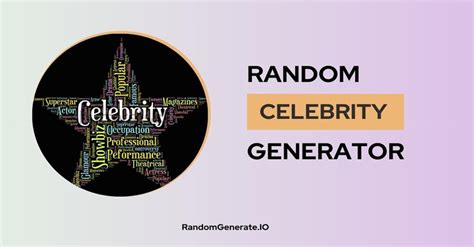 celeb roulette|Random Celebrity Generator.